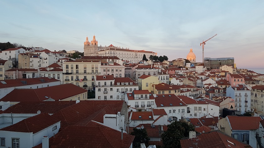 View from the Miradouro de Santa Luzia Lisbon